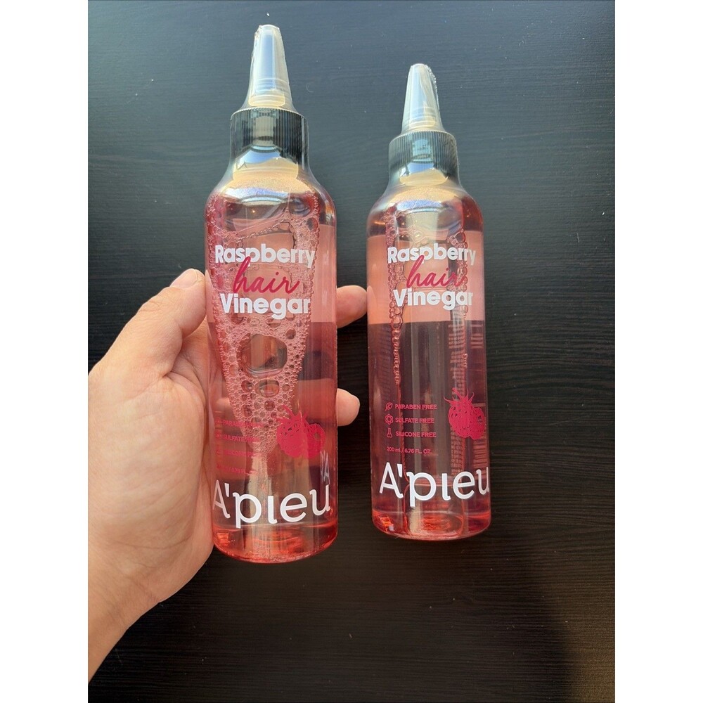 A'PIEU Raspberry Hair Vinegar Scalp Treatment x2 Bottles 200ml Each